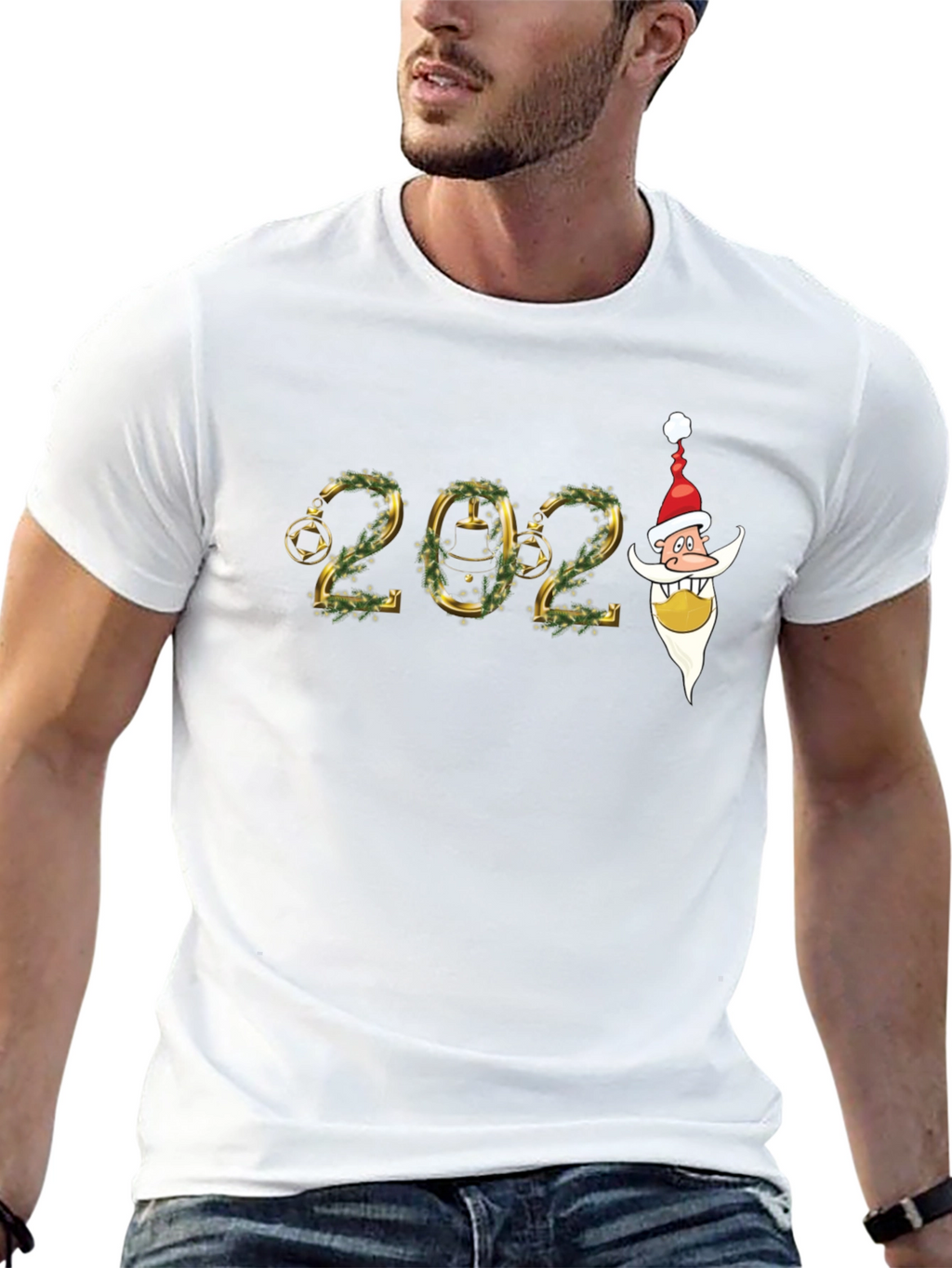 Festive 2024 Santa Graphic T-Shirt