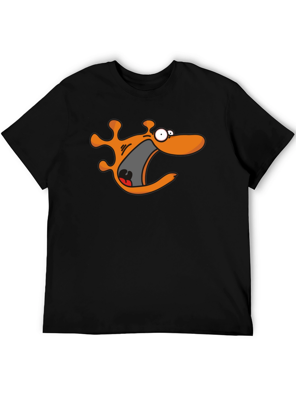 Cartoon Monster Black T-Shirt