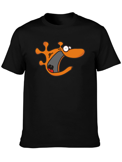 Cartoon Monster Black T-Shirt