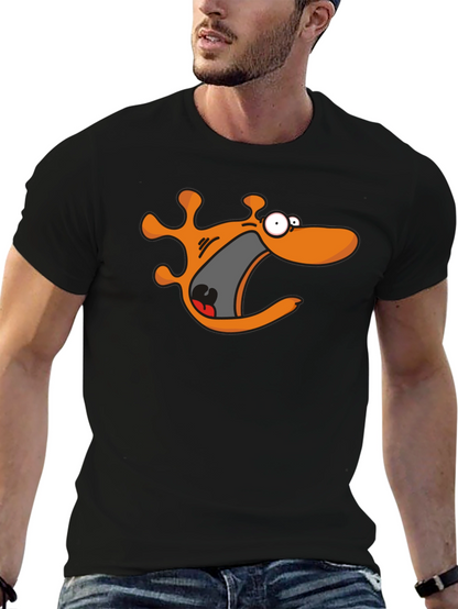 Cartoon Monster Black T-Shirt