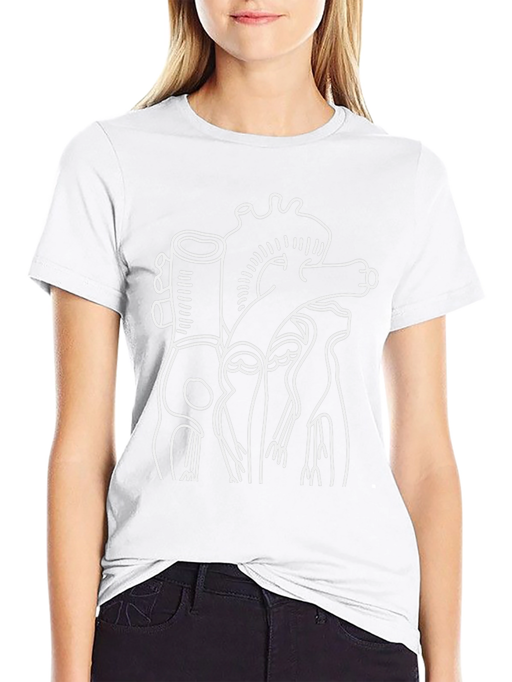 Anatomical Heart Graphic Tee - Black