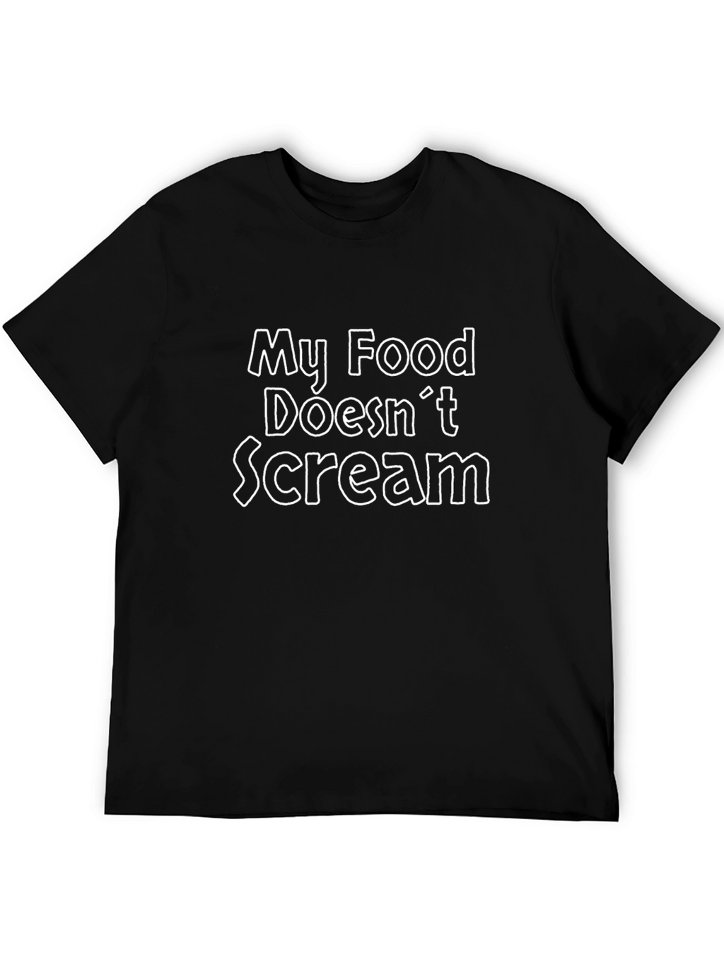 My Food Doesnt Scream T-Shirt - Black