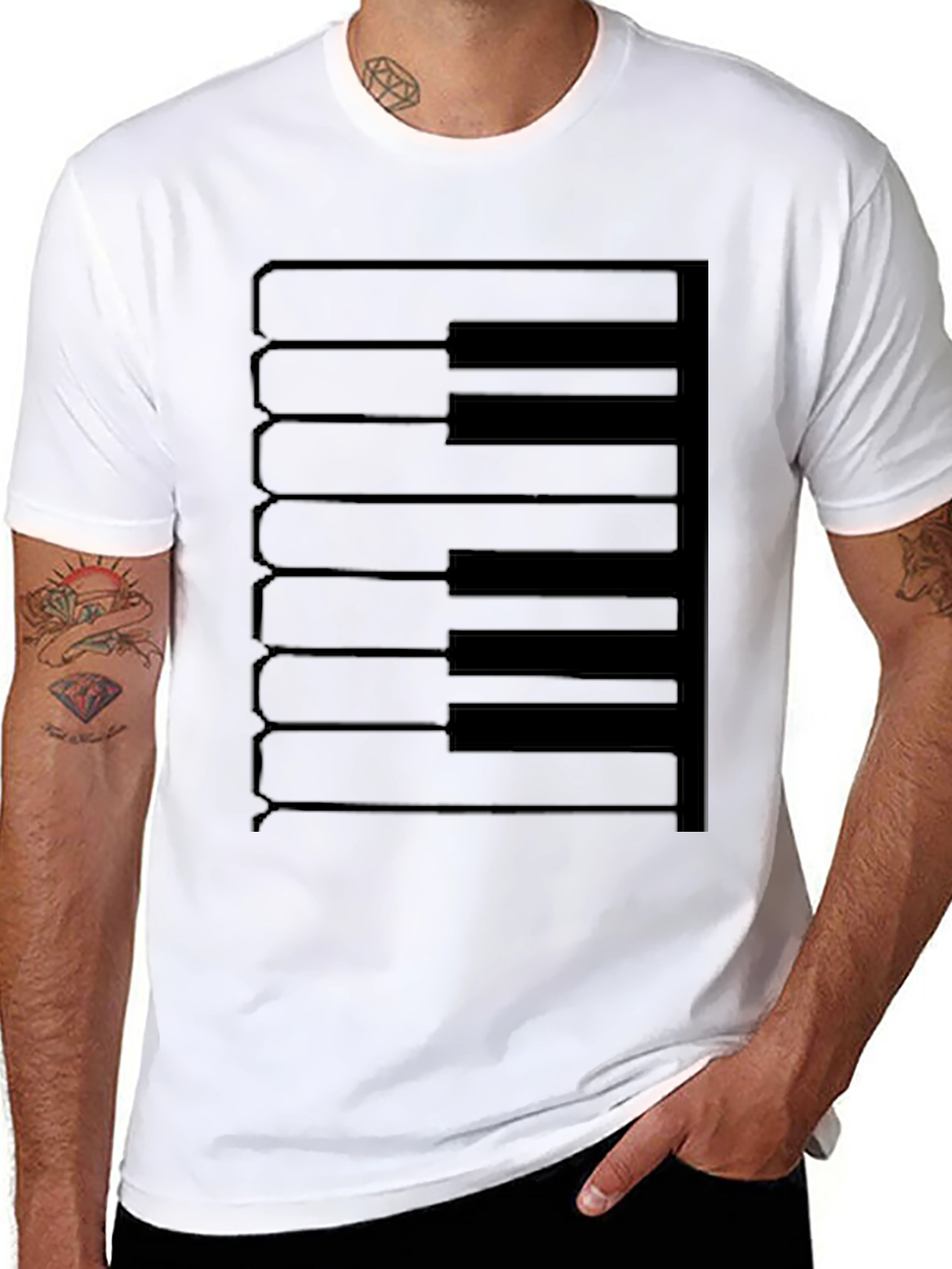 Piano Keys Graphic Tee - Musician T-Shirt