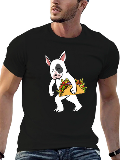 Dog Taco T-Shirt - Cute Cartoon Bull Terrier