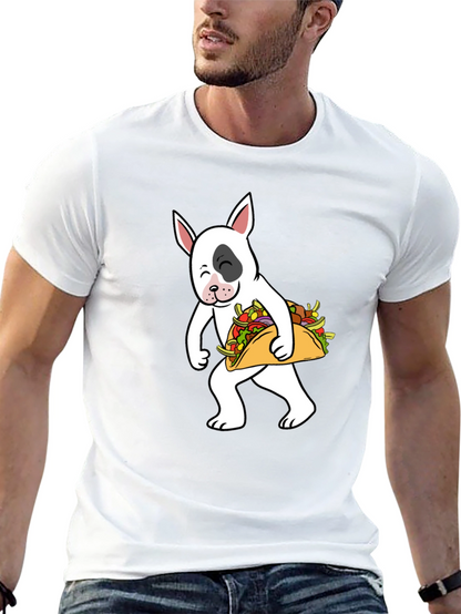 Dog Taco T-Shirt - Cute Cartoon Bull Terrier