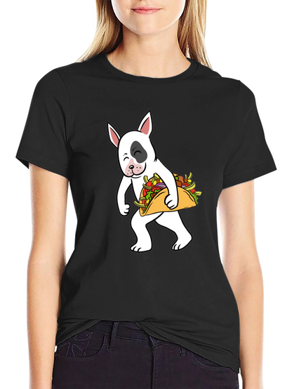 Dog Taco T-Shirt - Cute Cartoon Bull Terrier