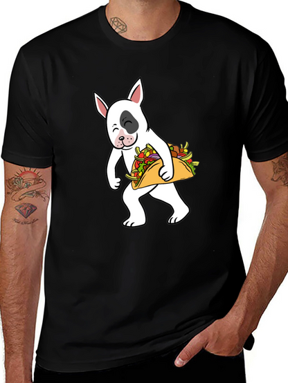 Dog Taco T-Shirt - Cute Cartoon Bull Terrier