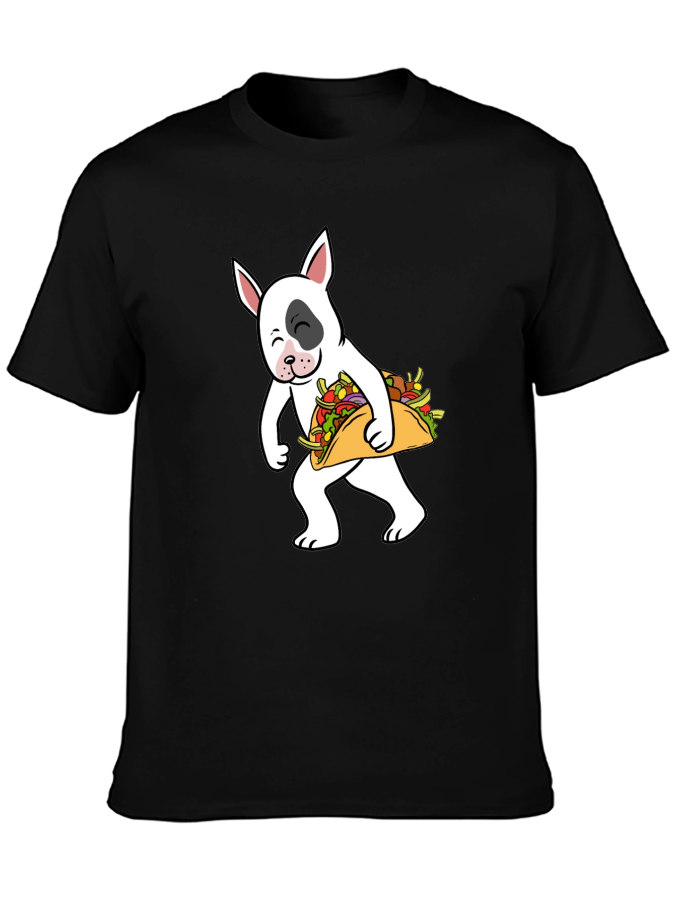 Dog Taco T-Shirt - Cute Cartoon Bull Terrier