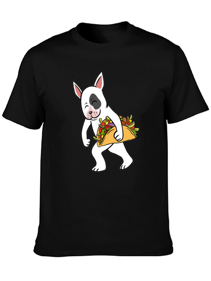 Dog Taco T-Shirt - Cute Cartoon Bull Terrier