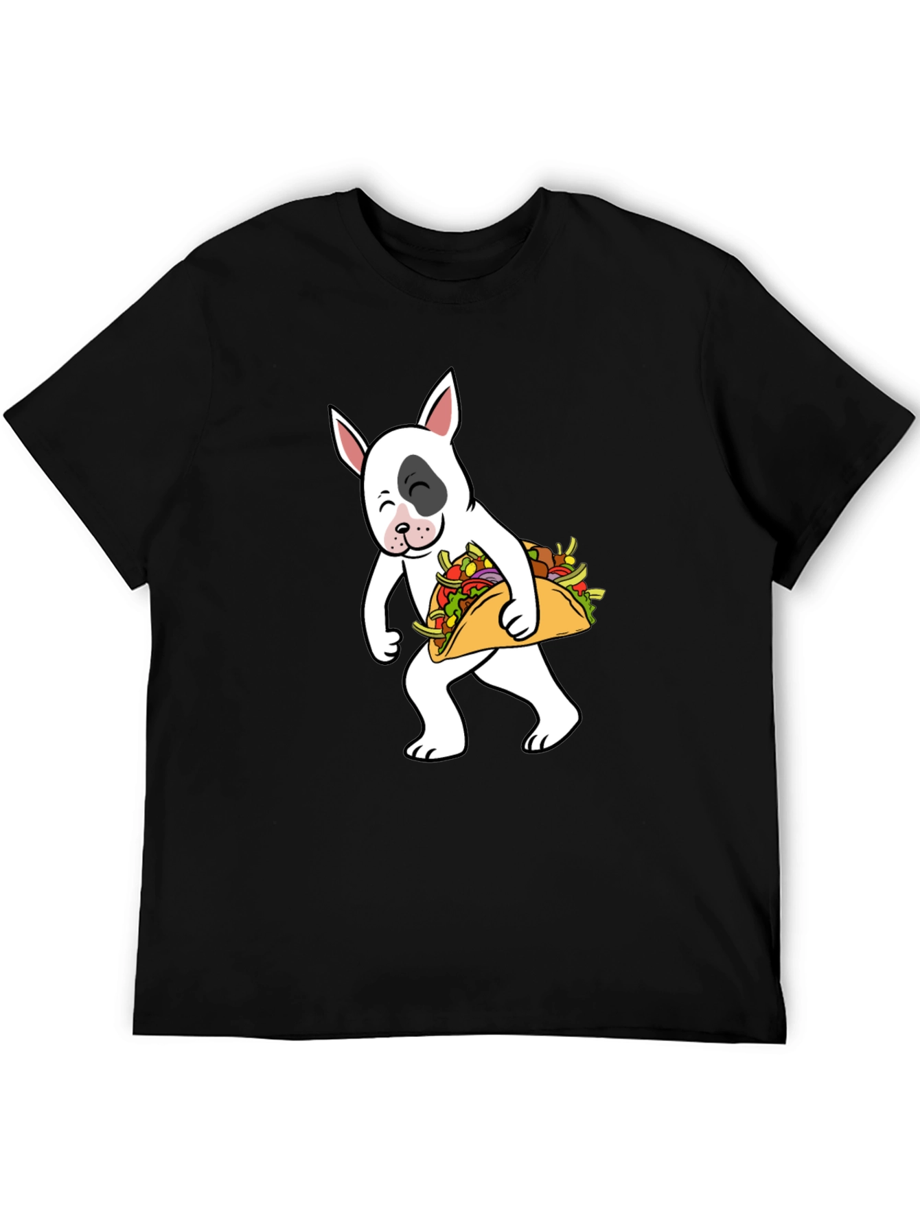 Dog Taco T-Shirt - Cute Cartoon Bull Terrier