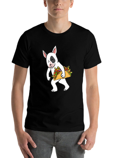 Dog Taco T-Shirt - Cute Cartoon Bull Terrier