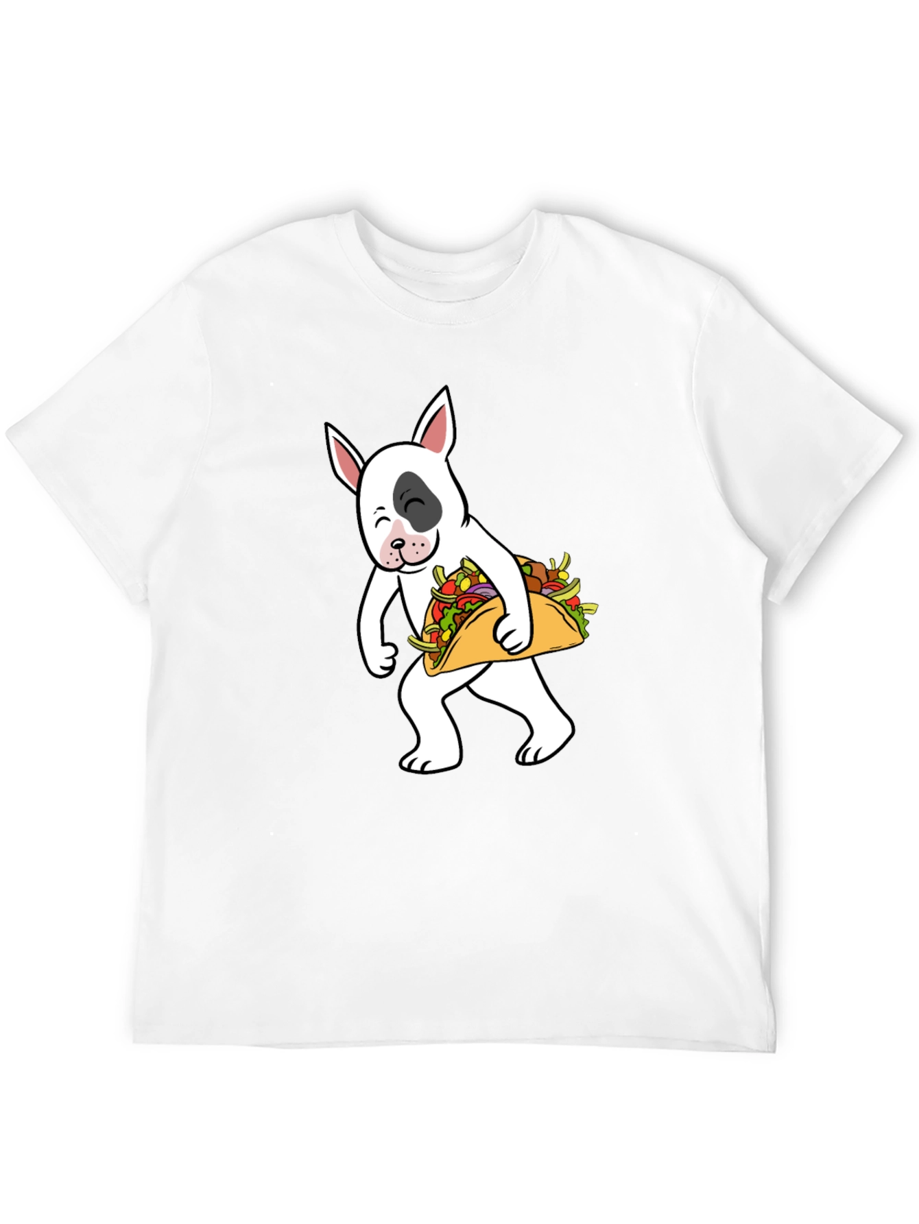 Dog Taco T-Shirt - Cute Cartoon Bull Terrier