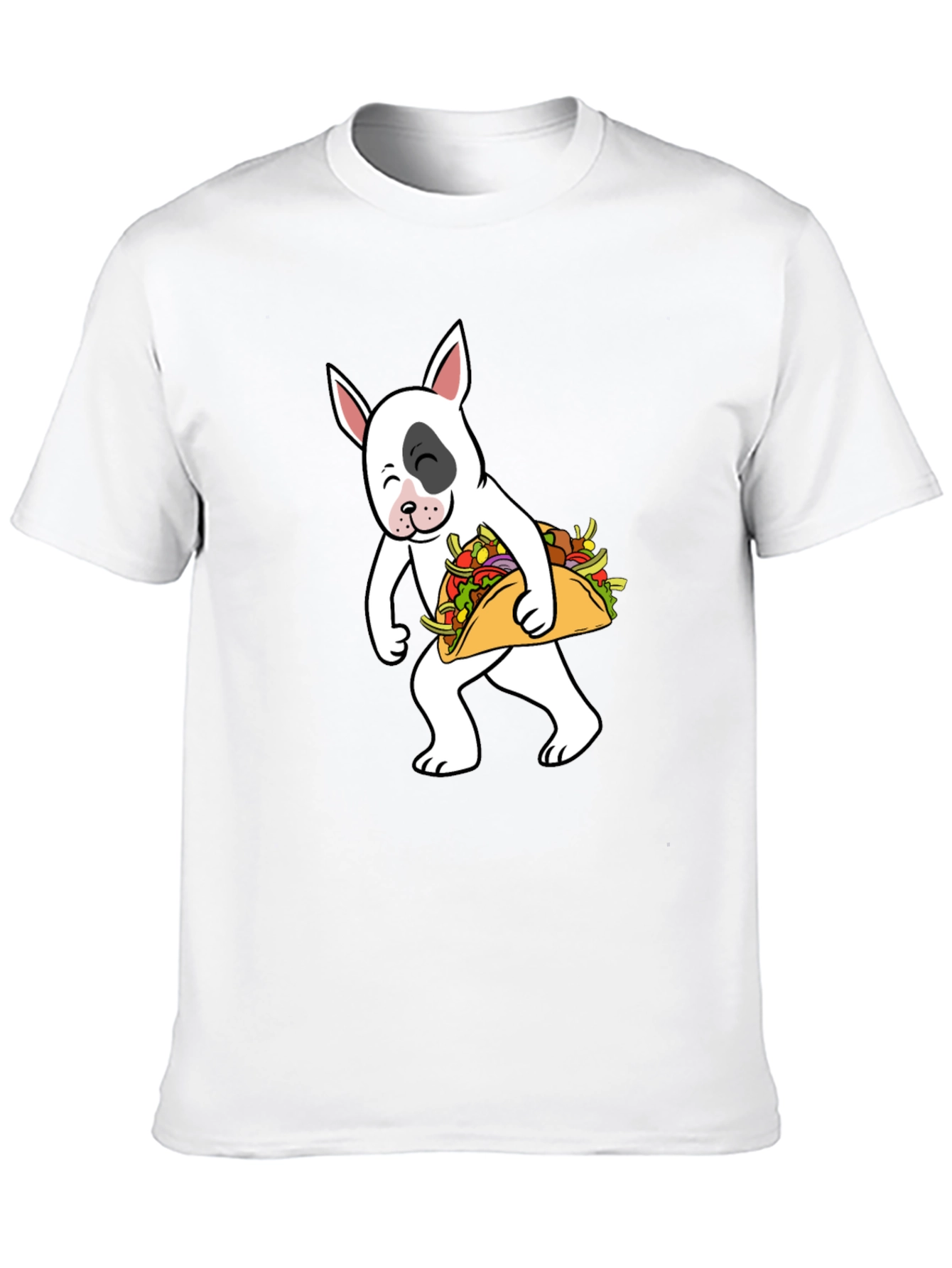 Dog Taco T-Shirt - Cute Cartoon Bull Terrier