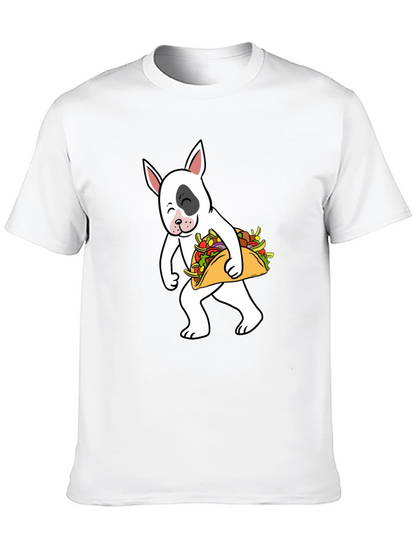 Dog Taco T-Shirt - Cute Cartoon Bull Terrier
