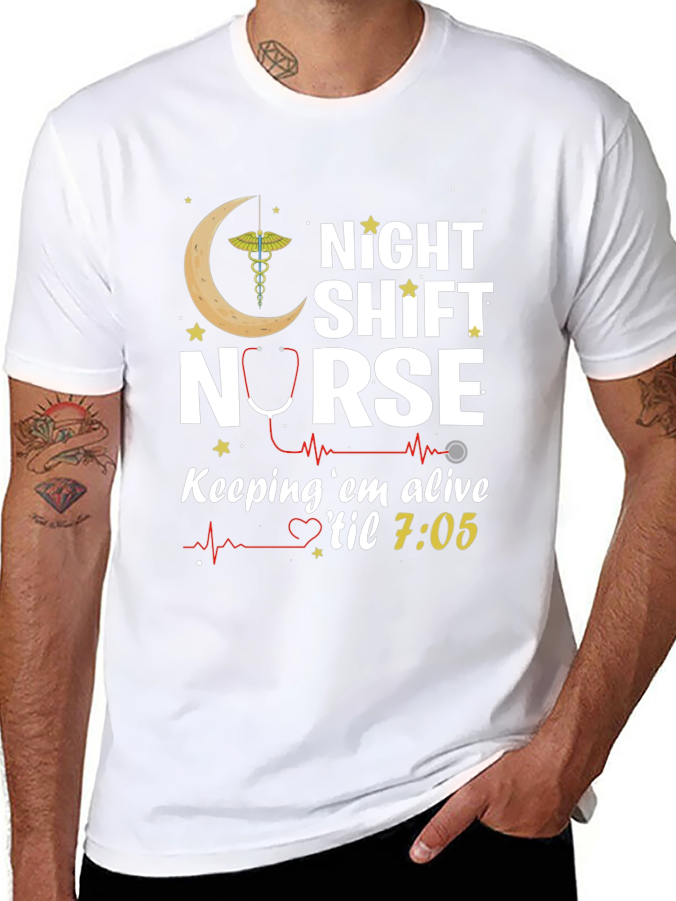Night Shift Nurse T-Shirt - Keeping em Alive
