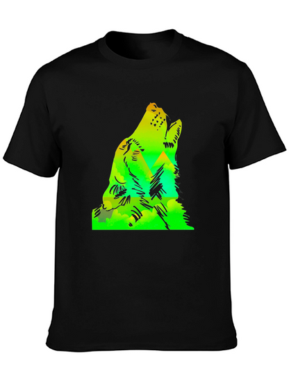 Wolf Howl Mountain Graphic Tee - Black