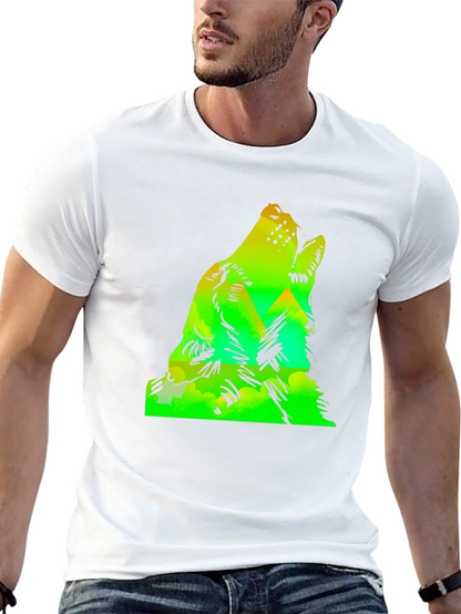 Wolf Howl Mountain Graphic Tee - Black