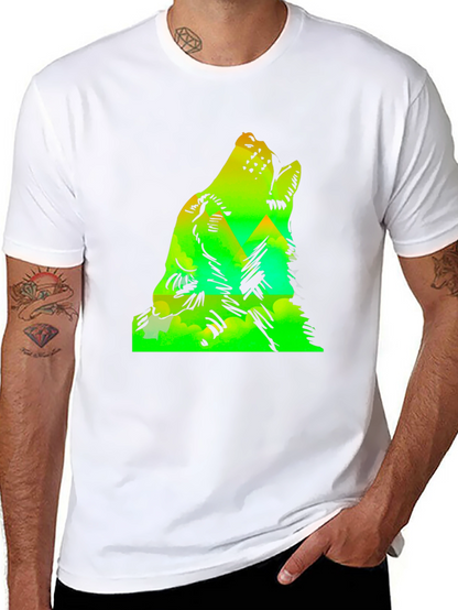 Wolf Howl Mountain Graphic Tee - Black