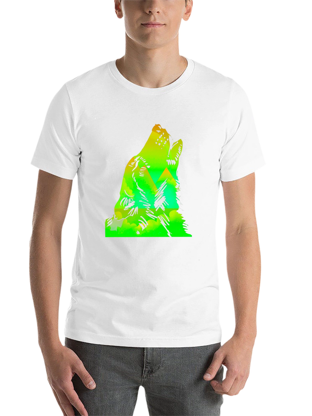 Wolf Howl Mountain Graphic Tee - Black