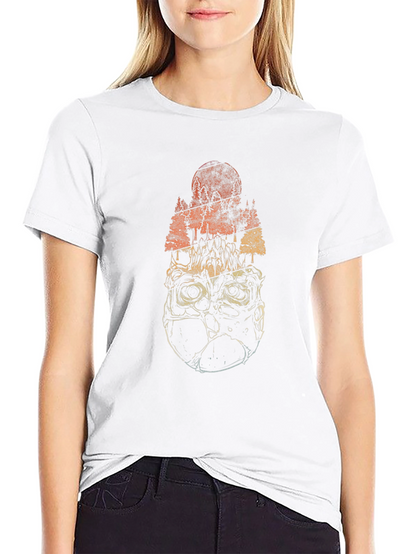 Skull Forest Graphic Tee - Black