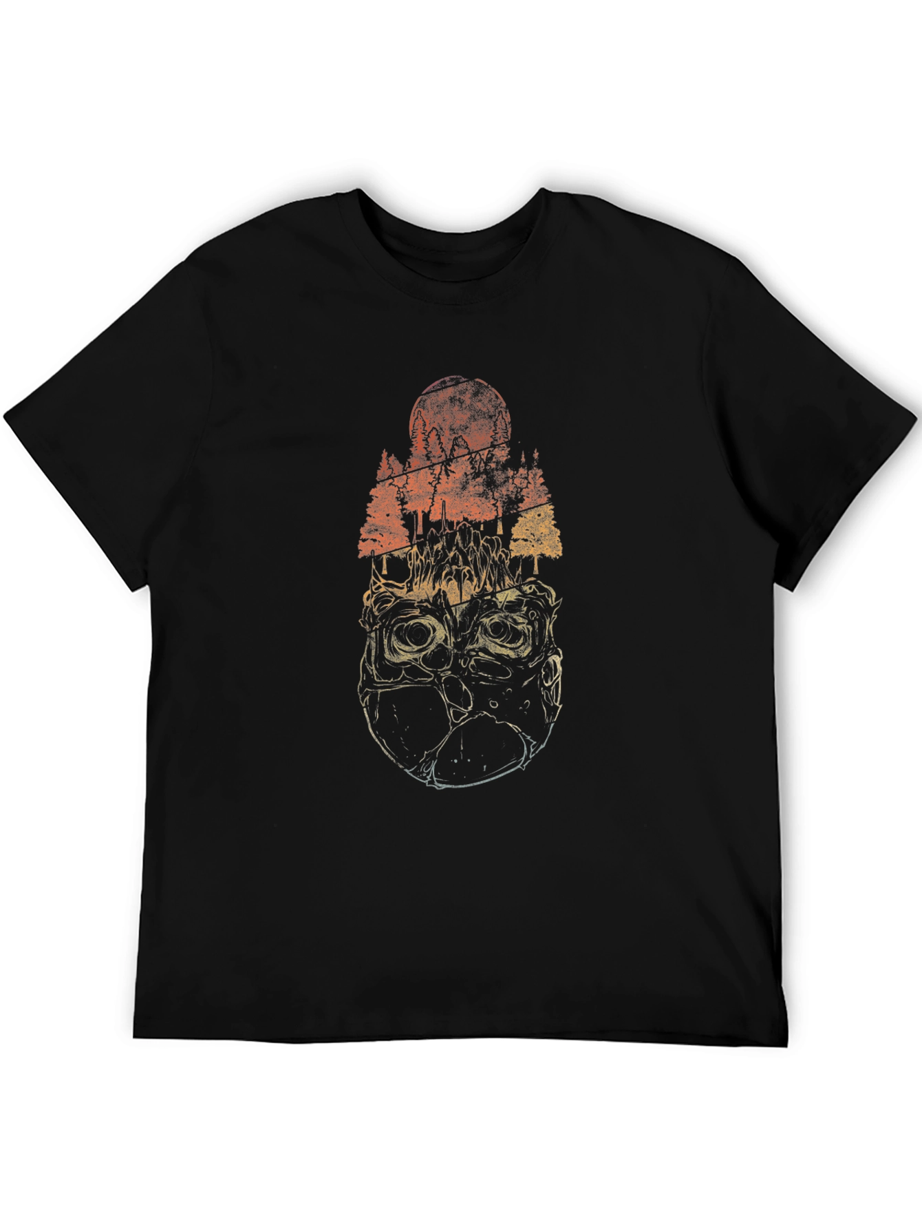 Skull Forest Graphic Tee - Black