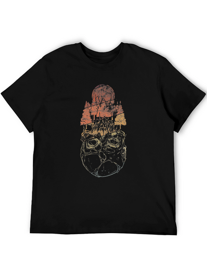 Skull Forest Graphic Tee - Black