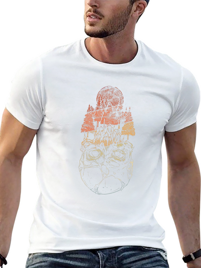 Skull Forest Graphic Tee - Black