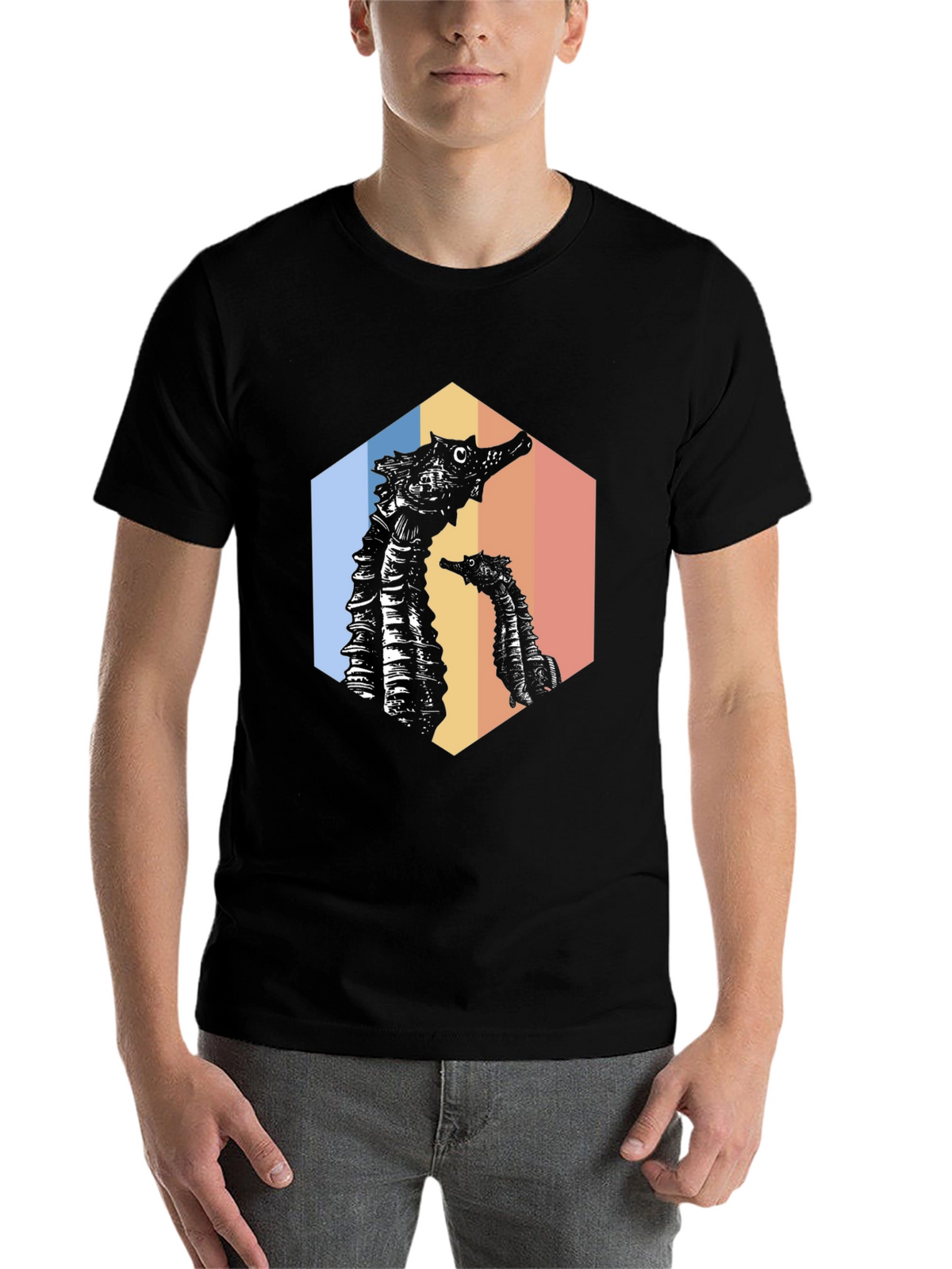 Retro Seahorse Graphic Tee