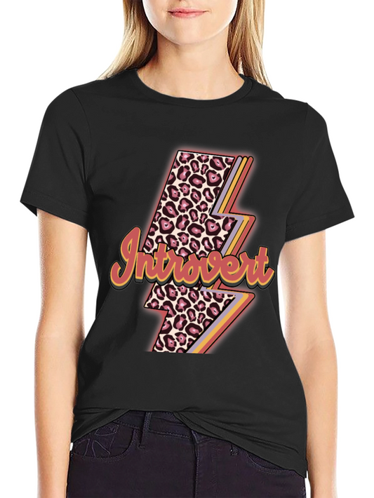 Introvert Leopard Lightning Bolt T-Shirt