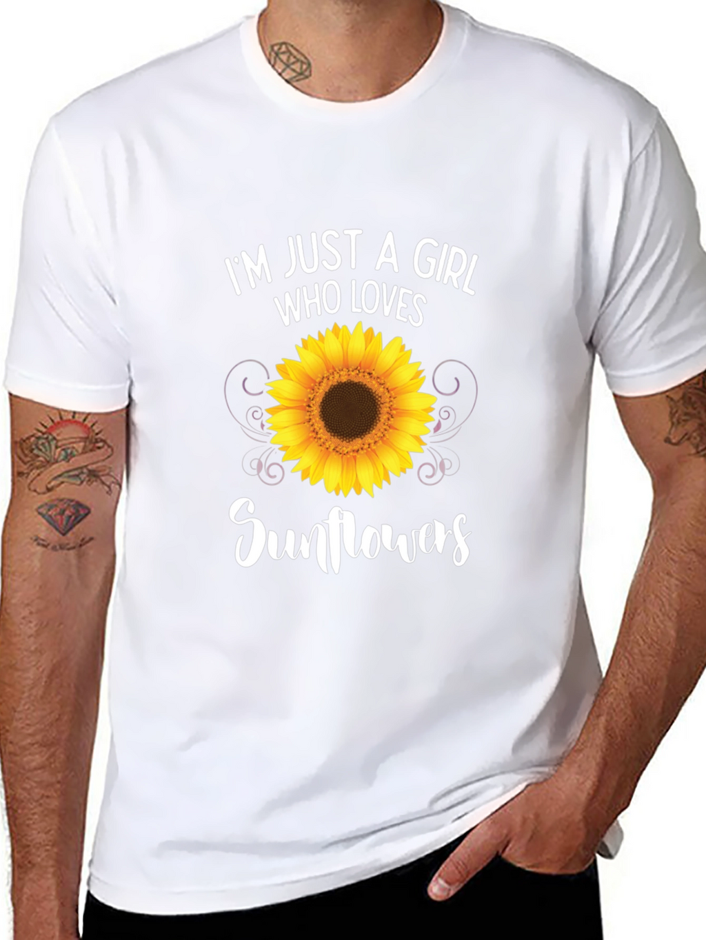 Im Just a Girl Who Loves Sunflowers T-Shirt