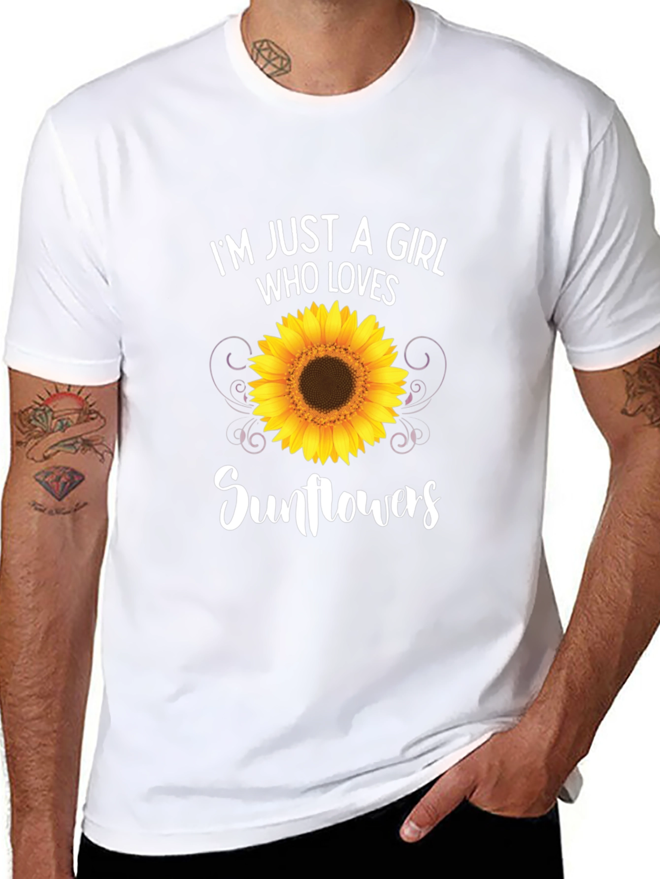 Im Just a Girl Who Loves Sunflowers T-Shirt