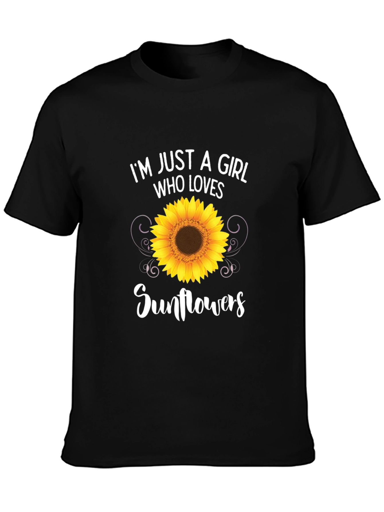Im Just a Girl Who Loves Sunflowers T-Shirt