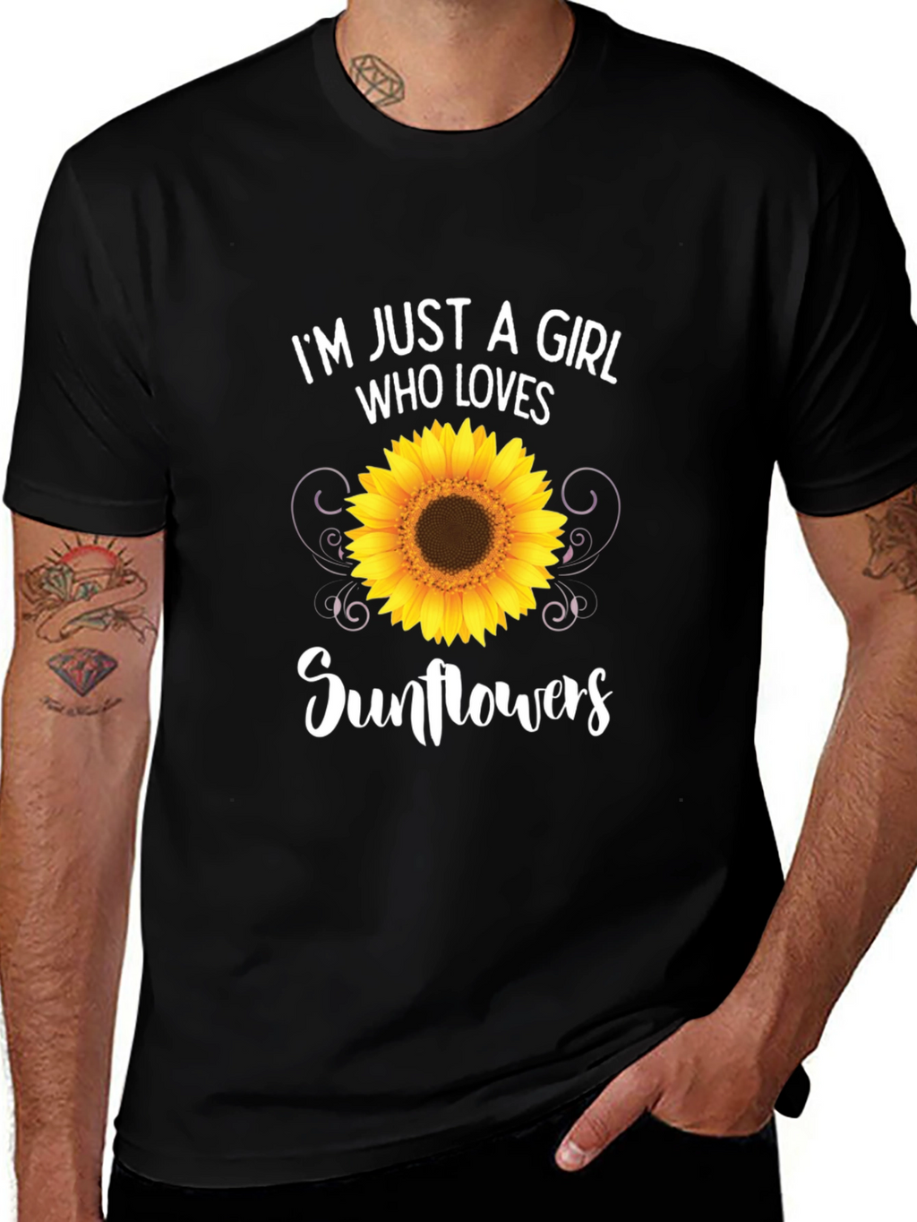 Im Just a Girl Who Loves Sunflowers T-Shirt