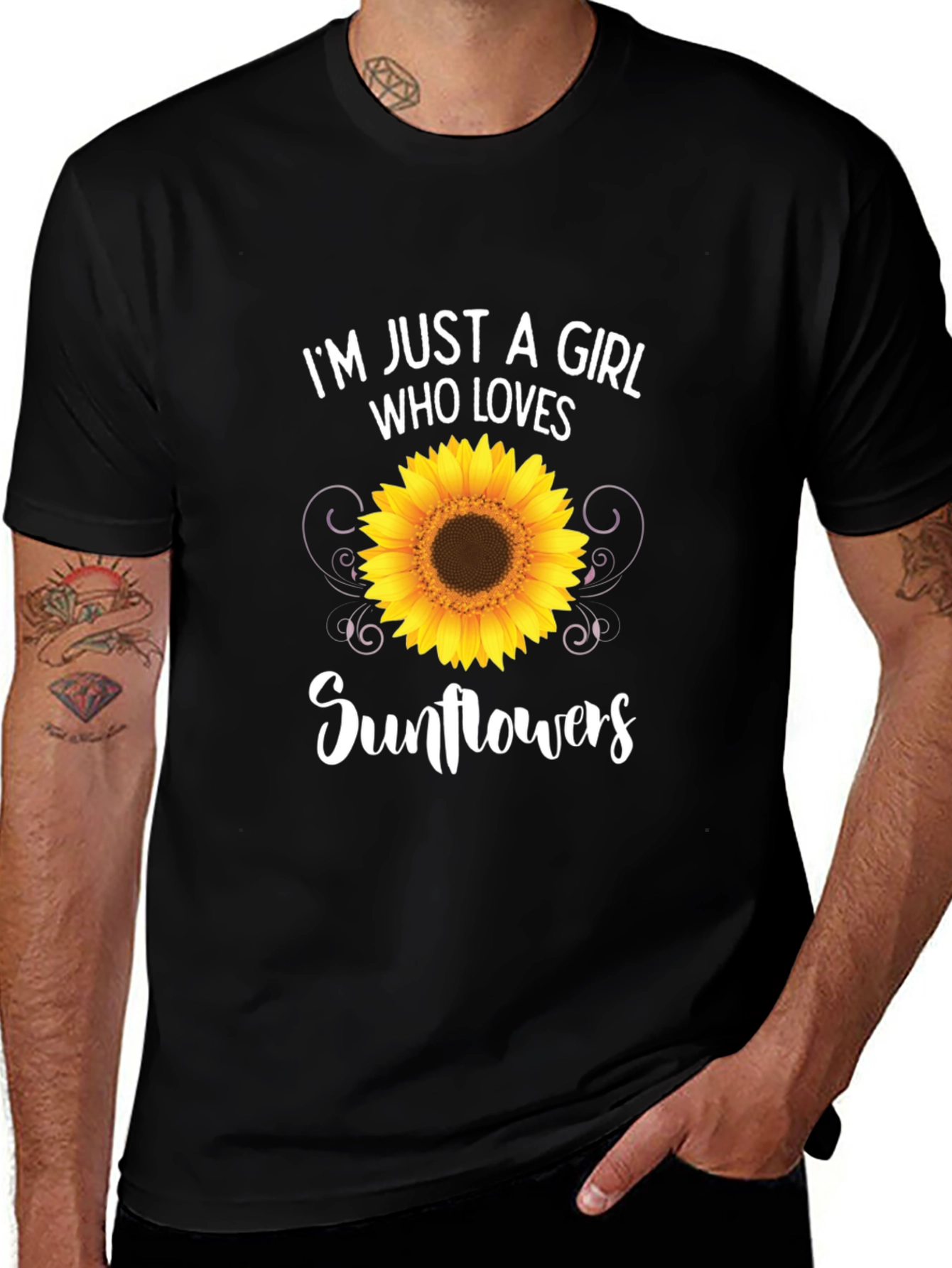 Im Just a Girl Who Loves Sunflowers T-Shirt