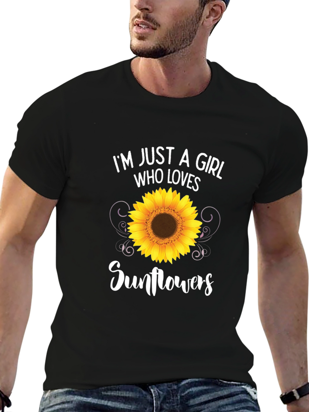 Im Just a Girl Who Loves Sunflowers T-Shirt