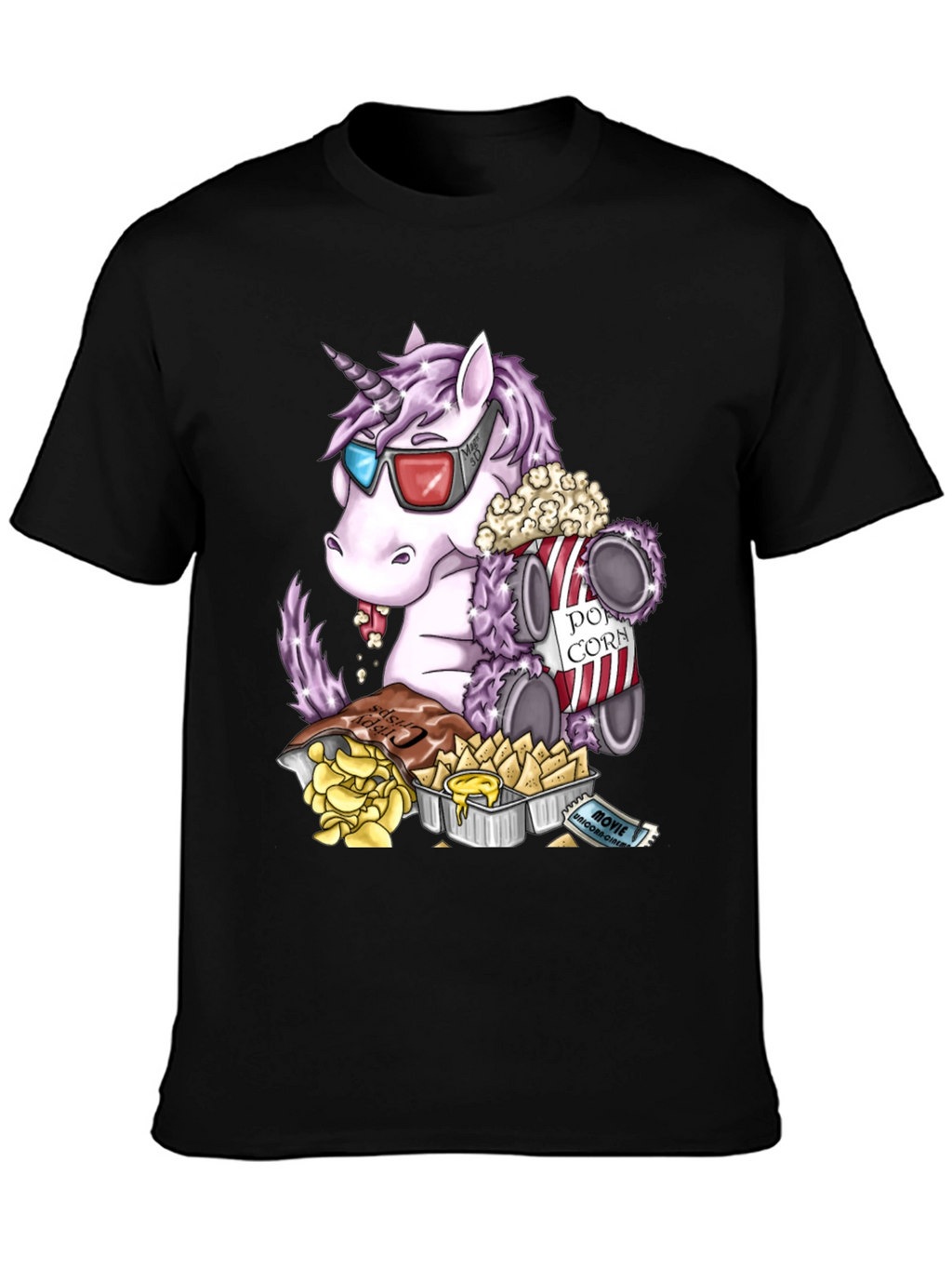 Unicorn Movie Night Graphic Tee