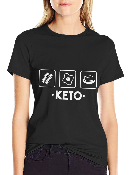 Keto Diet T-Shirt Bacon Egg Butter Funny Tee