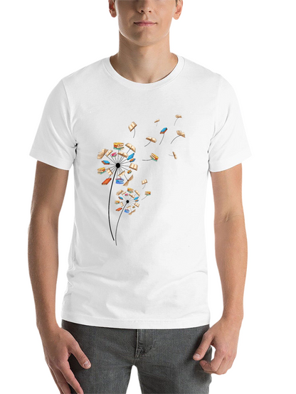 Book Dandelion T-Shirt - Literary Black Tee