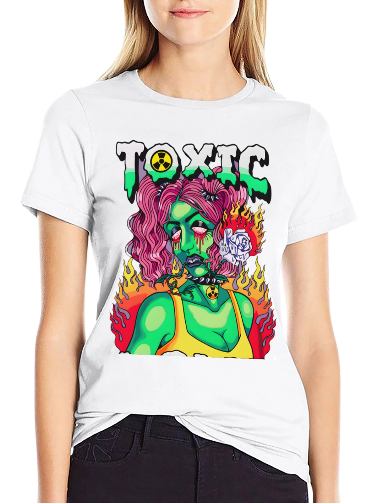 Toxic Zombie Girl Graphic T-Shirt