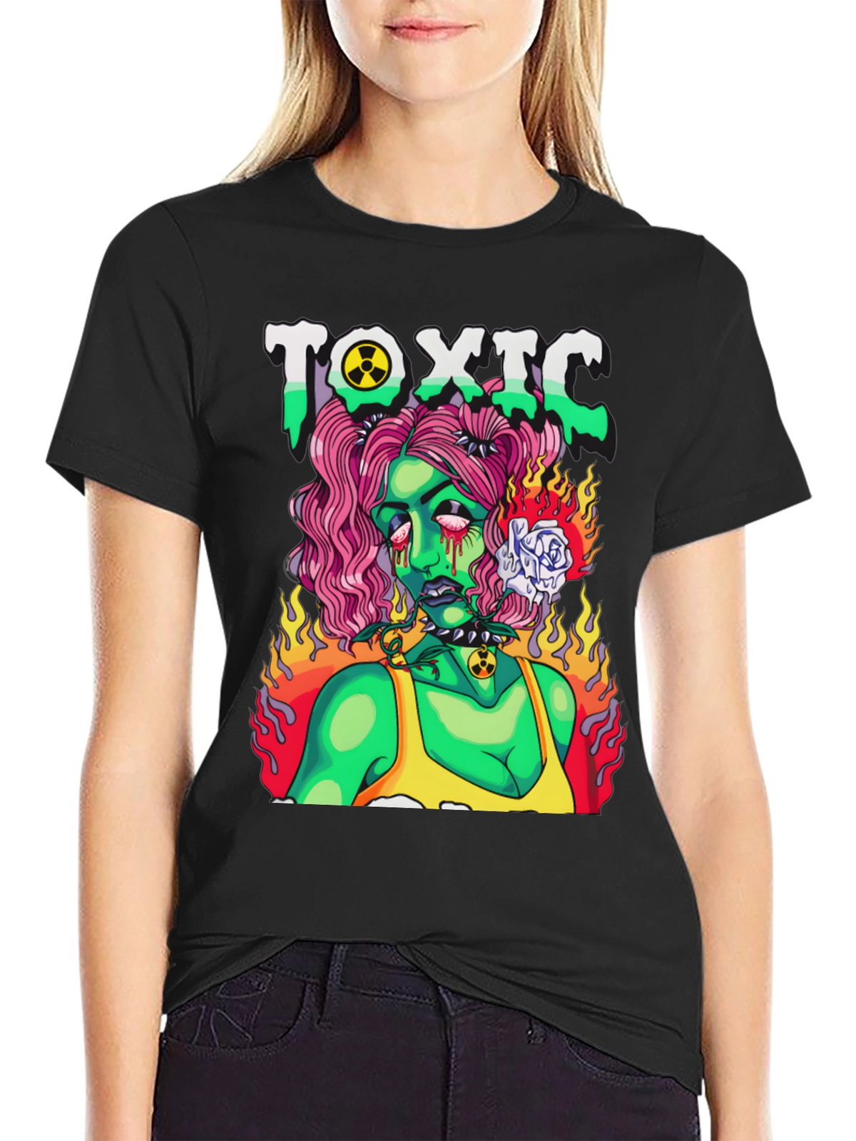 Toxic Zombie Girl Graphic T-Shirt