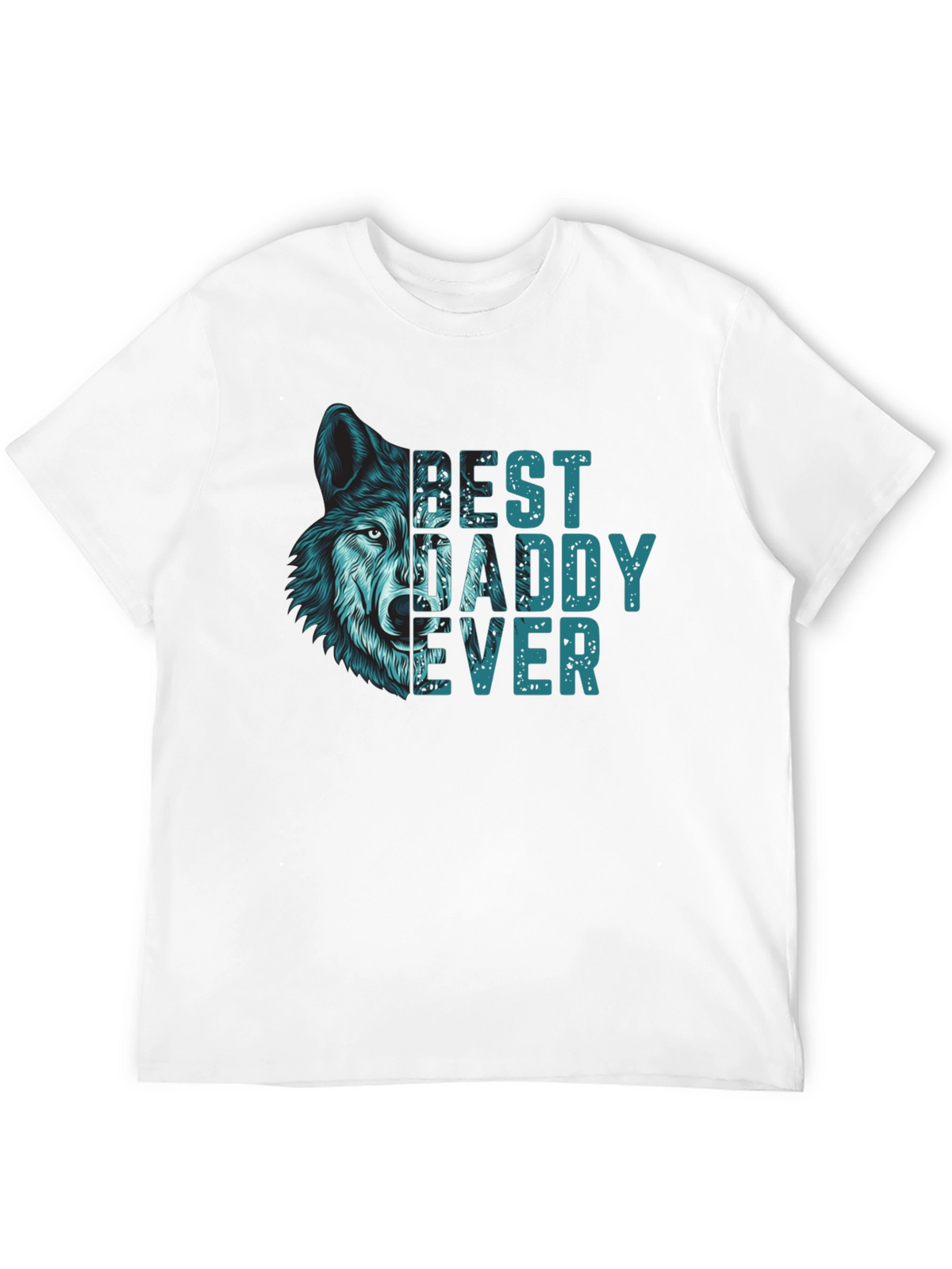 Best Daddy Ever Wolf Graphic T-Shirt