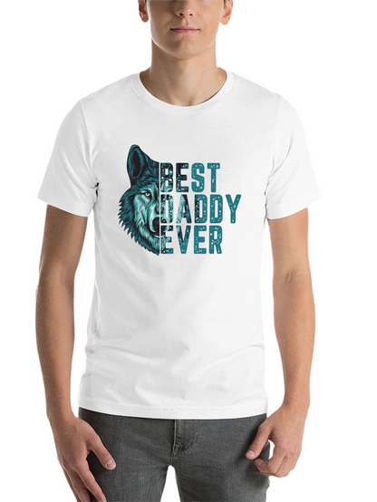 Best Daddy Ever Wolf Graphic T-Shirt