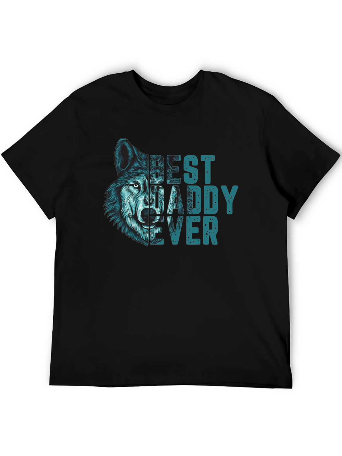 Best Daddy Ever Wolf Graphic T-Shirt