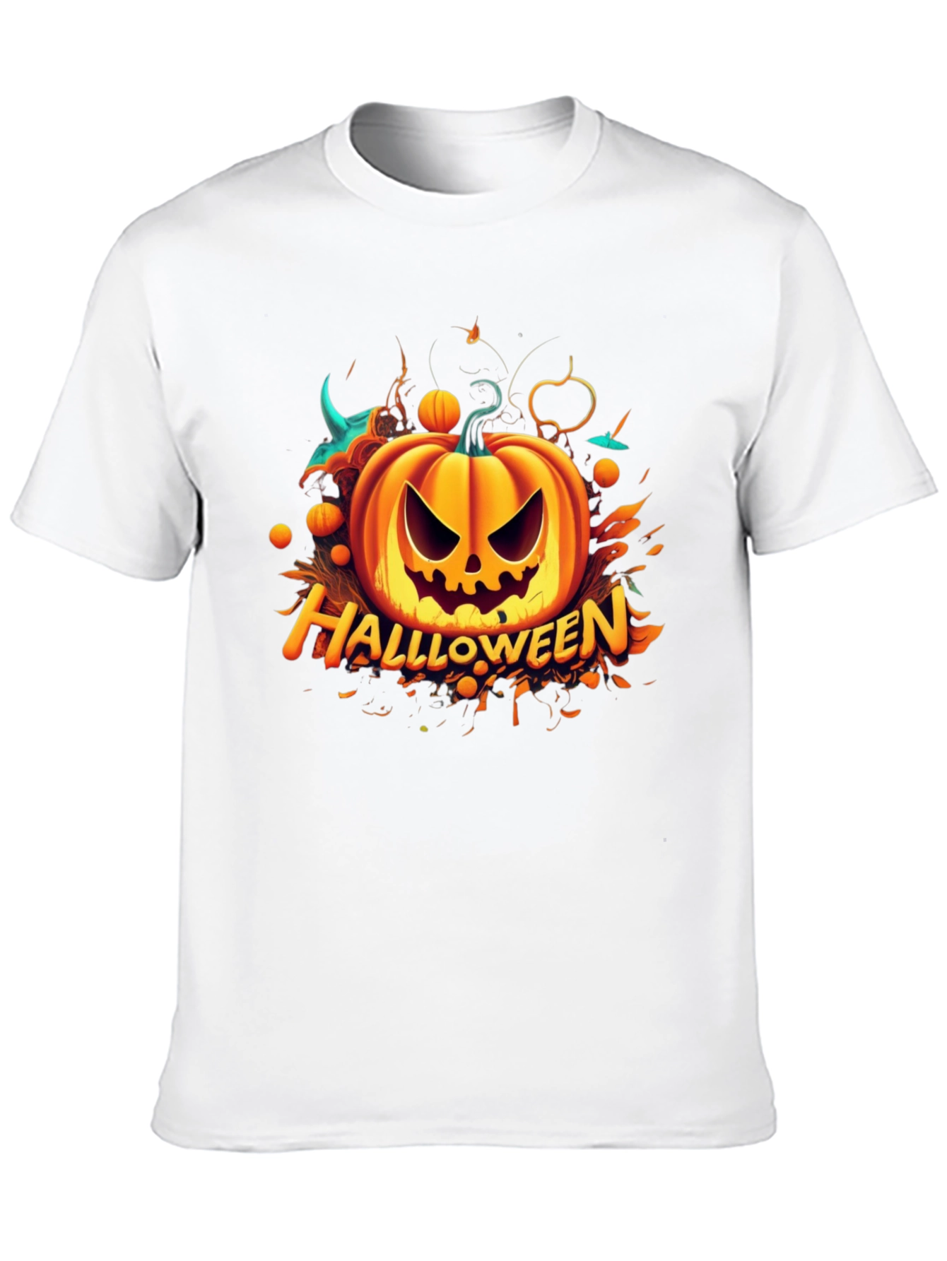 Halloween Pumpkin Graphic T-Shirt - Spooky Season Apparel