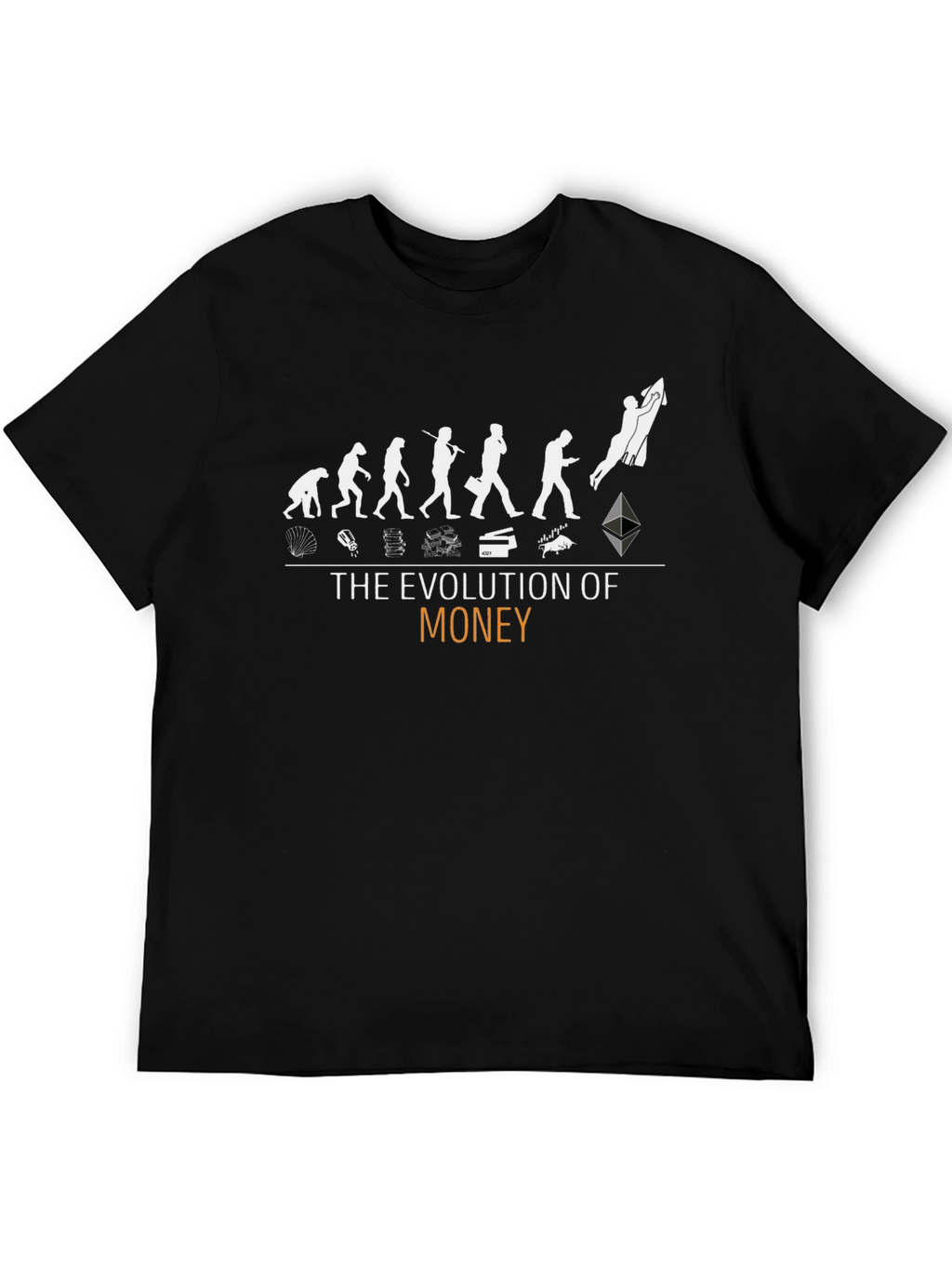 Evolution of Money Black Graphic T-Shirt