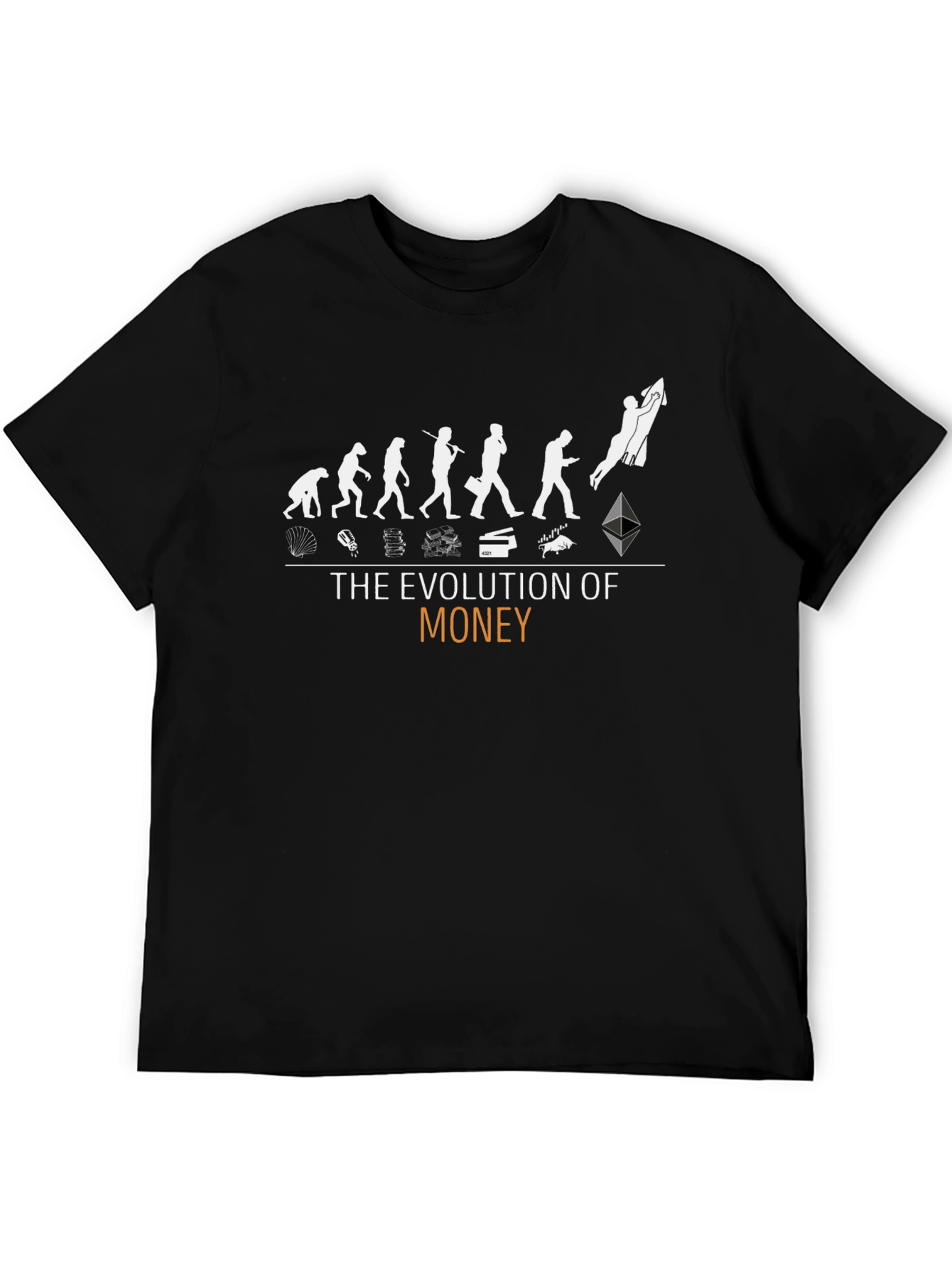 Evolution of Money Black Graphic T-Shirt