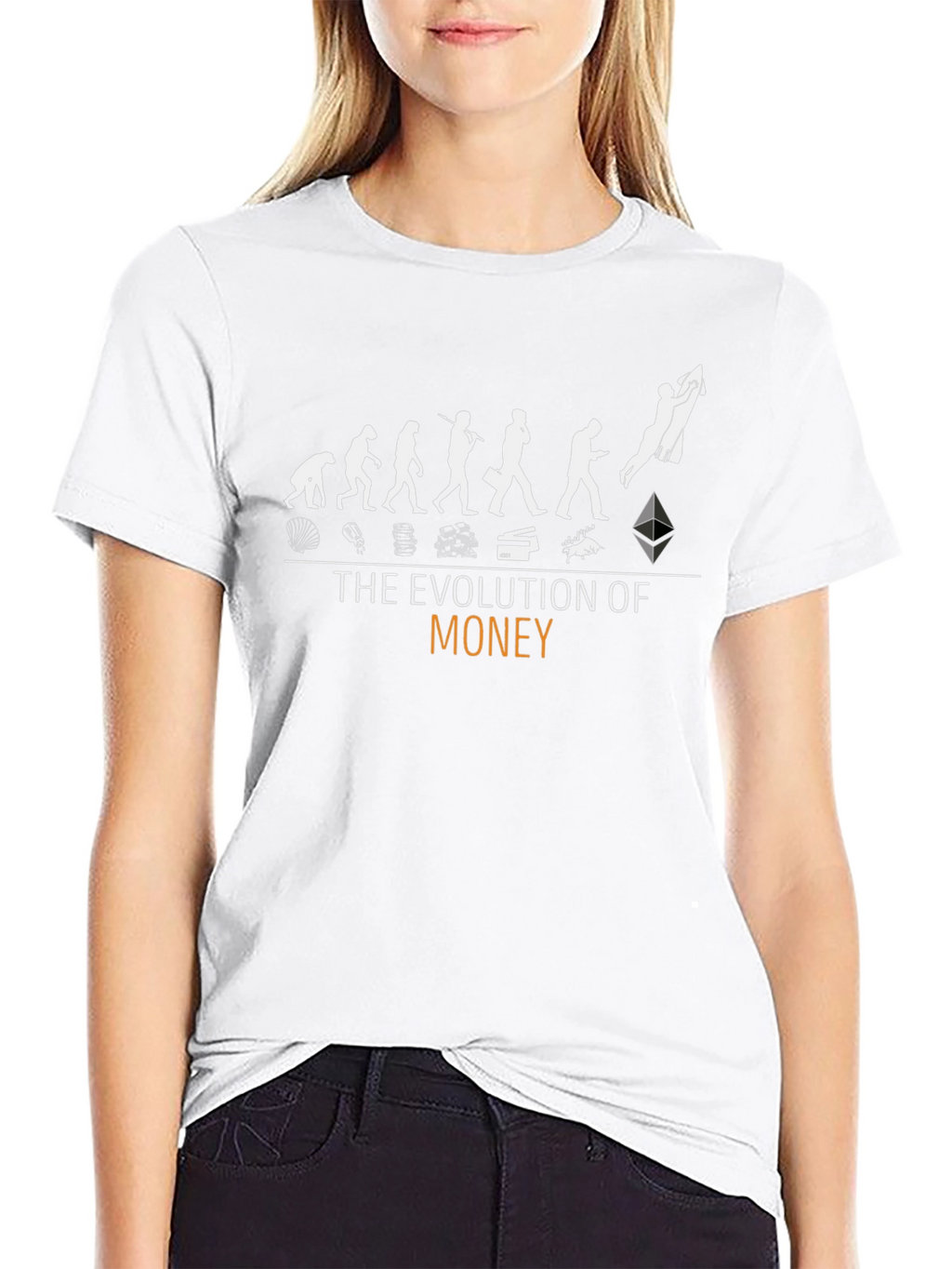 Evolution of Money Black Graphic T-Shirt