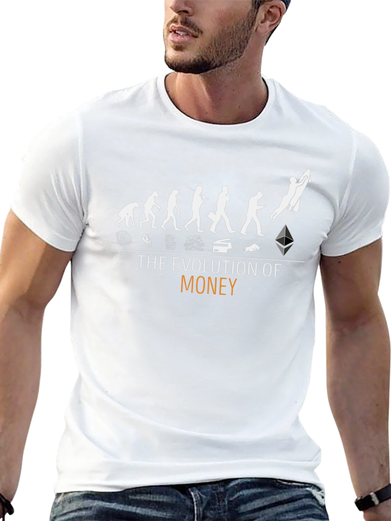 Evolution of Money Black Graphic T-Shirt