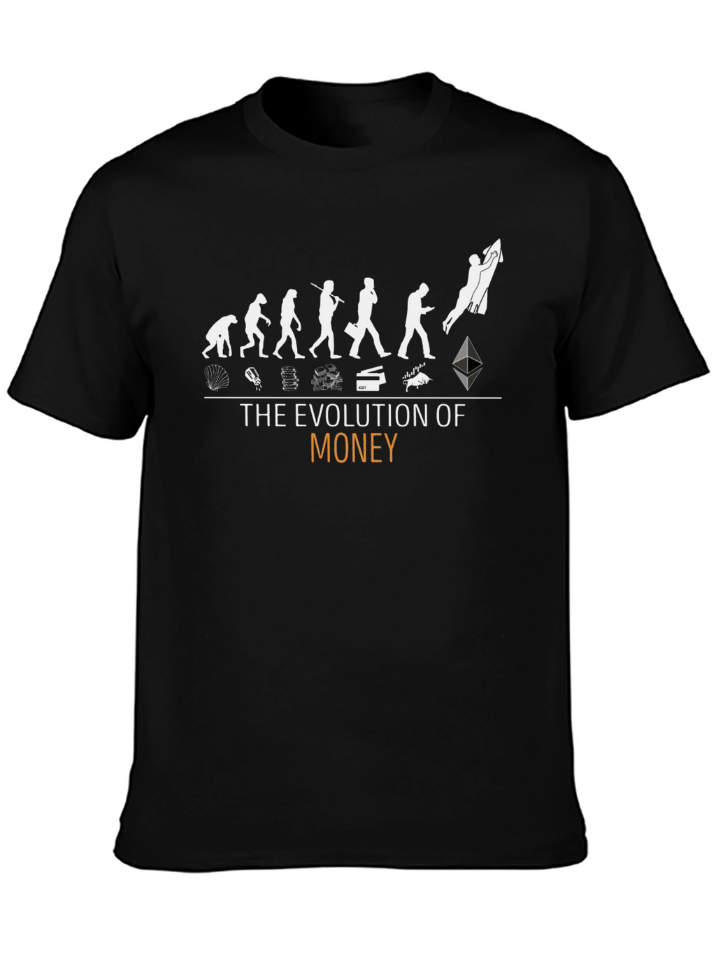 Evolution of Money Black Graphic T-Shirt