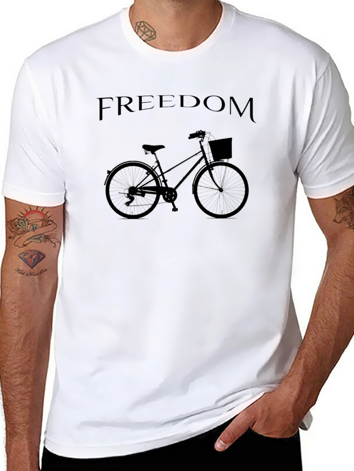 Freedom Bicycle Graphic T-Shirt